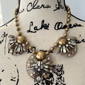 J. Crew Lucite and Crystal Statement Necklace.